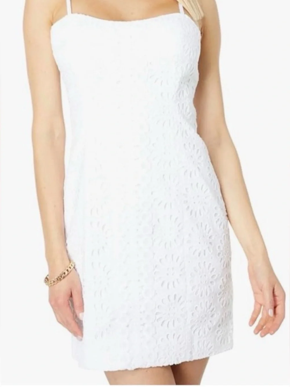 Lilly Pulitzer White Strapless Eyelet Dress - Picture 6 of 7